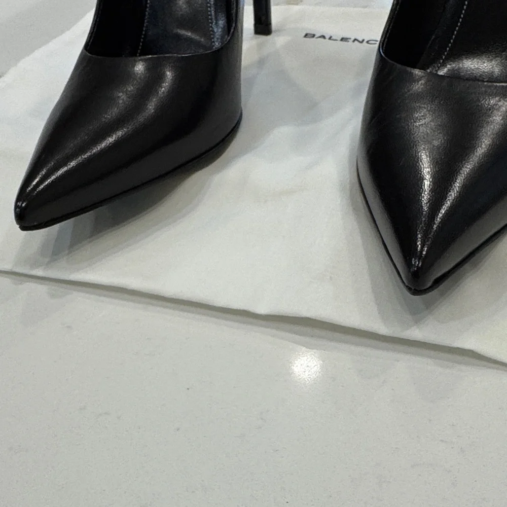 Balenciaga Black Leather Heels - Picture 3 of 12